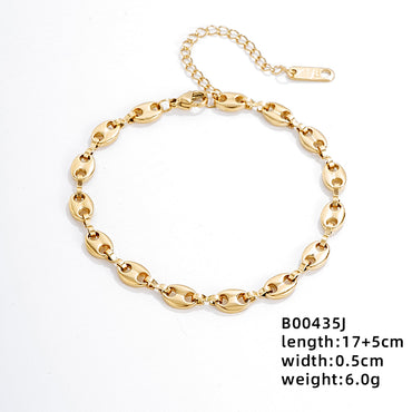 Ig Style Simple Style Solid Color Copper White Gold Plated Gold Plated Bracelets In Bulk