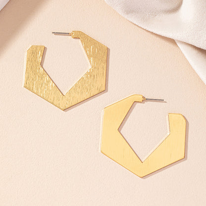 1 Pair Ig Style Commute Irregular Geometric Plating Alloy Gold Plated Ear Studs