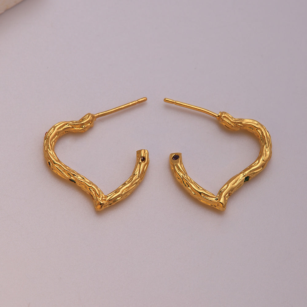 1 Pair Ig Style Classic Style Shiny Geometric Plating Inlay Copper Zircon 18k Gold Plated Ear Studs