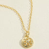 Simple Style Flower Butterfly Lock Brass 14k Gold Plated Pendant Necklace In Bulk