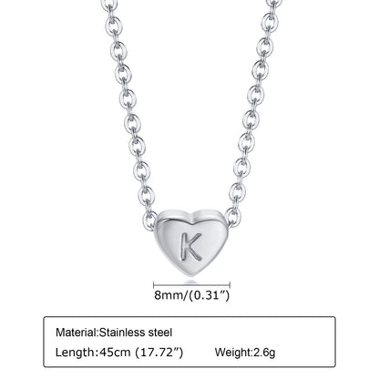 Simple Style Letter Titanium Steel Plating Pendant Necklace