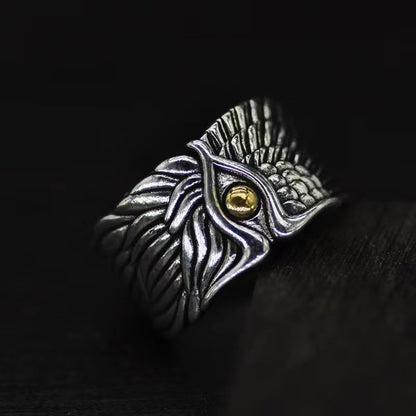 Hip-hop Retro Wings Alloy Asymmetrical Plating Gold Plated Men's Rings