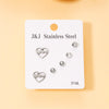 Wholesale Jewelry Simple Style Star Tree Heart Shape Stainless Steel Alloy Rhinestones Plating Inlay Ear Studs