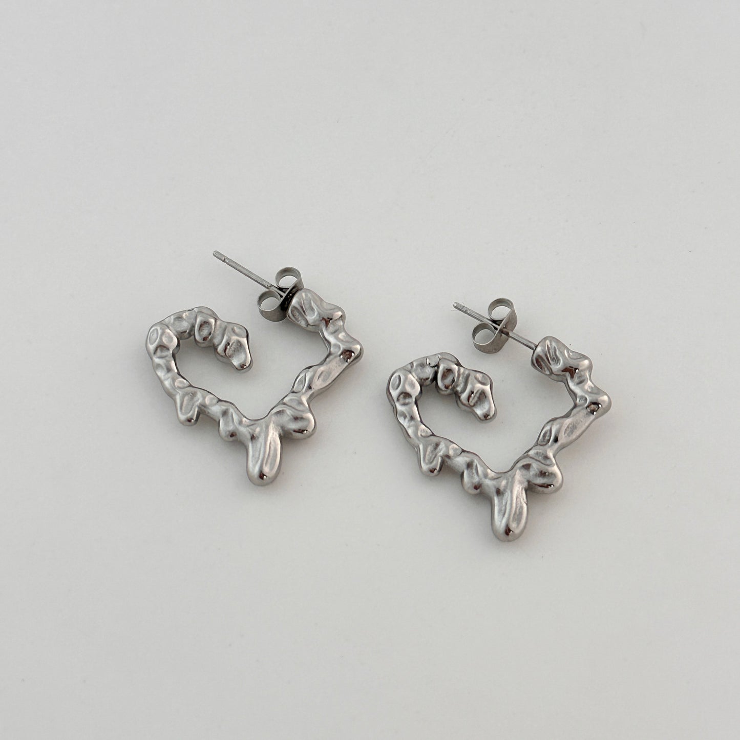 Wholesale Retro Classic Style Heart Shape Titanium Steel Earrings Necklace