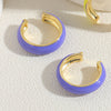 1 Pair Elegant Simple Style Solid Color Epoxy Plating Brass 14k Gold Plated Ear Cuffs