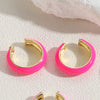 1 Pair Elegant Simple Style Solid Color Epoxy Plating Brass 14k Gold Plated Ear Cuffs