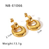 1 Pair Ig Style Vintage Style C Shape Heart Shape Lingge Plating Pleated Inlay Stainless Steel Pearl Zircon 18k Gold Plated Gold Plated Ear Studs