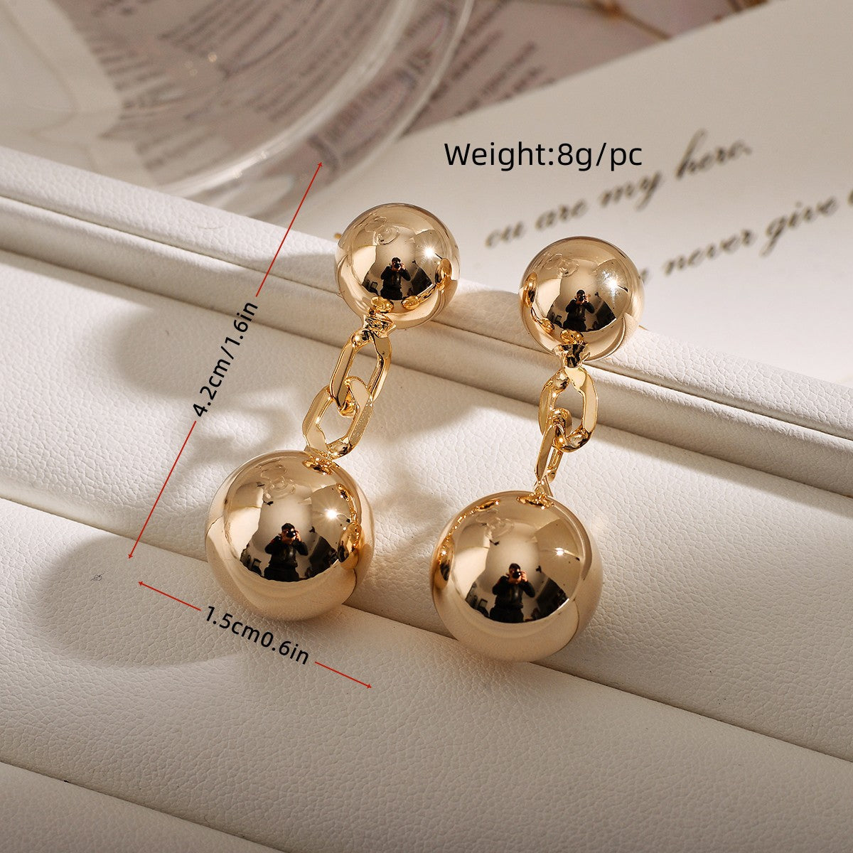 1 Pair Simple Style Geometric Plating Copper Drop Earrings