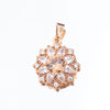 Shiny Flower Brass 18k Gold Plated Rose Gold Plated Zircon Charms Earrings In Bulk