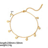 Vintage Style Circle Sun Shell Stainless Steel Polishing Plating Titanium Steel 18k Gold Plated Women's Anklet