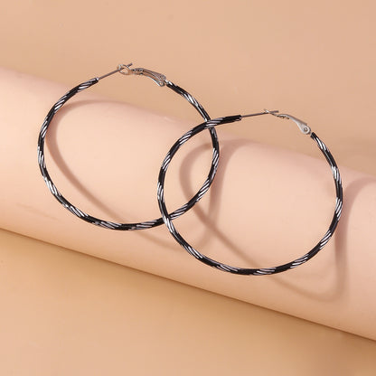 1 Pair Simple Style Circle Alloy Hoop Earrings