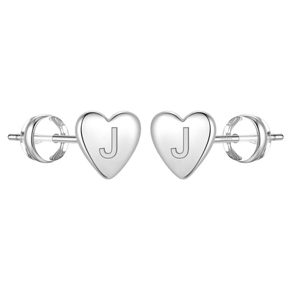 1 Pair Simple Style Letter Heart Shape Plating Copper 14k Gold Plated Ear Studs