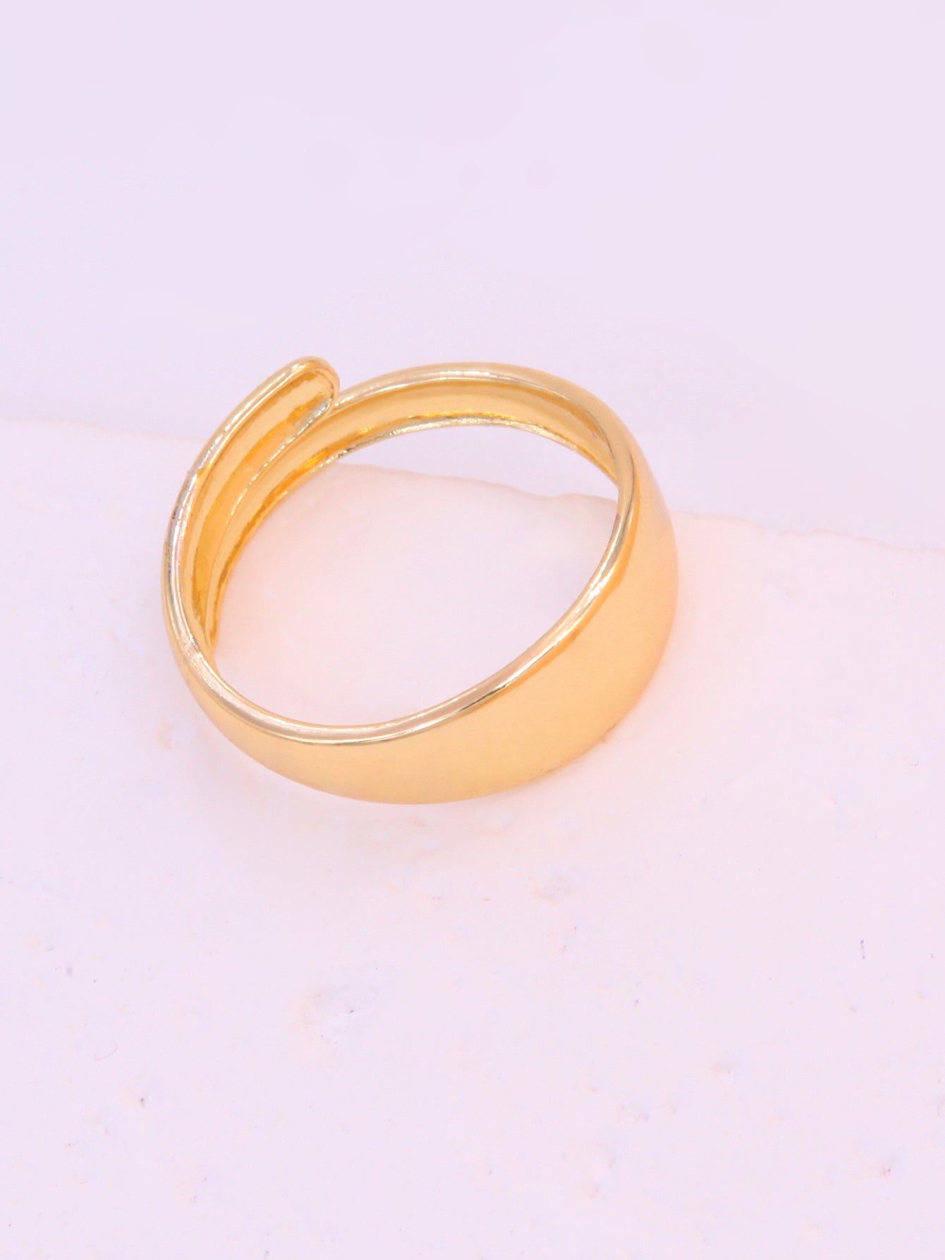 Hip-hop Solid Color Classic Style Hand Heart Shape Copper Shiny Metallic Polishing Plating 18k Gold Plated Women's Open Rings Rings