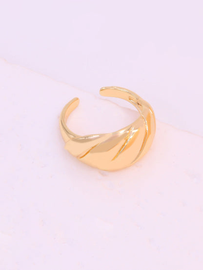 Hip-hop Solid Color Classic Style Hand Heart Shape Copper Shiny Metallic Polishing Plating 18k Gold Plated Women's Open Rings Rings