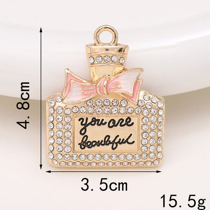 Basic Perfume Bottle Metal Plating Inlay Artificial Gemstones Artificial Pearls Jewelry Accessories