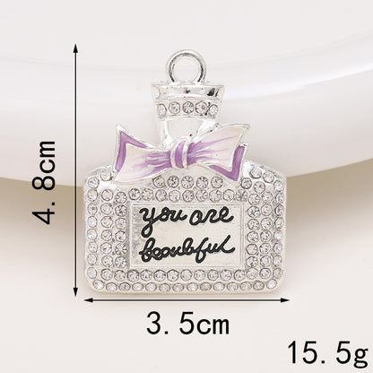 Basic Perfume Bottle Metal Plating Inlay Artificial Gemstones Artificial Pearls Jewelry Accessories