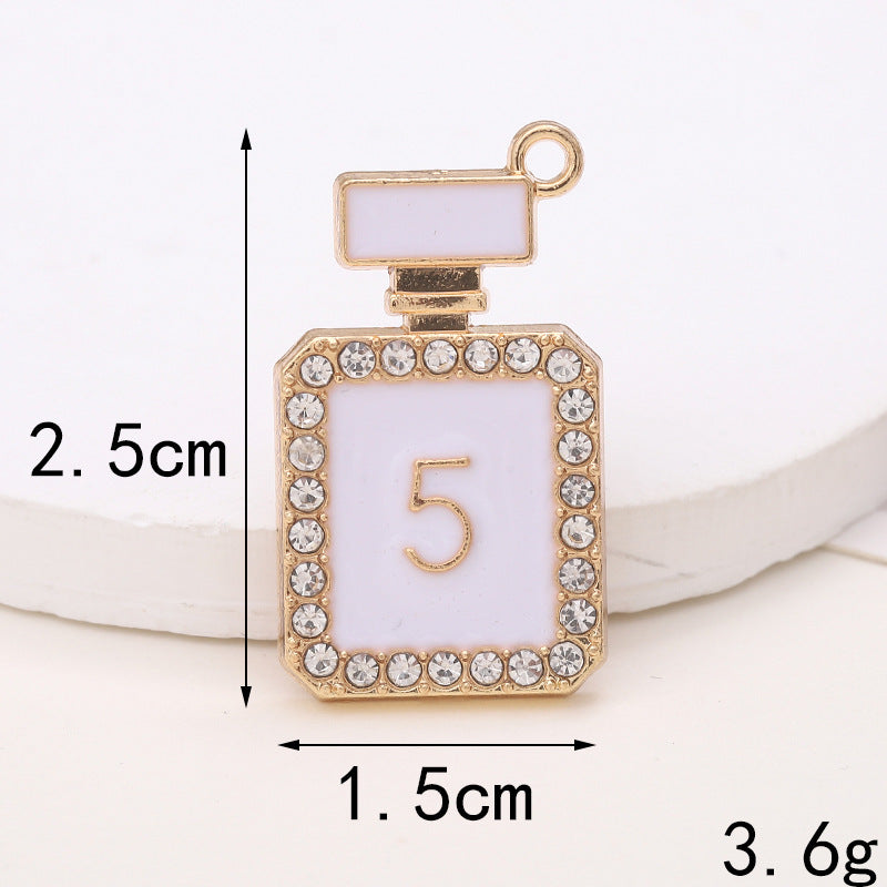 Basic Perfume Bottle Metal Plating Inlay Artificial Gemstones Artificial Pearls Jewelry Accessories