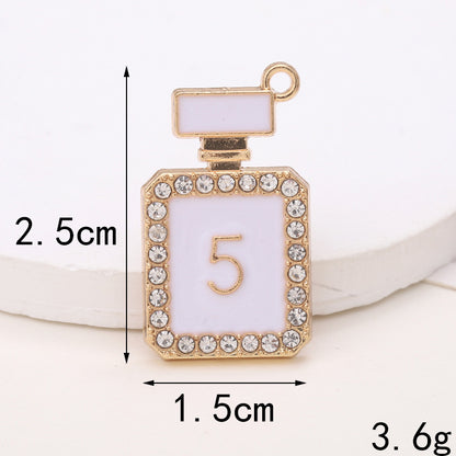 Basic Perfume Bottle Metal Plating Inlay Artificial Gemstones Artificial Pearls Jewelry Accessories