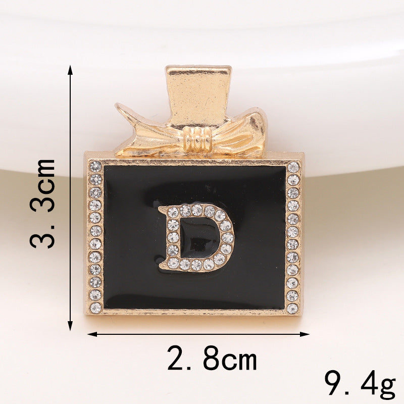 Basic Perfume Bottle Metal Plating Inlay Artificial Gemstones Artificial Pearls Jewelry Accessories