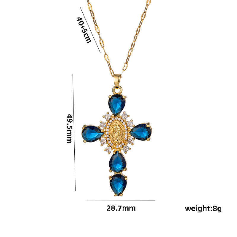 Simple Style Star Heart Shape Stainless Steel Plating Inlay Zircon 18k Gold Plated Pendant Necklace