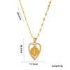 Simple Style Star Heart Shape Stainless Steel Plating Inlay Zircon 18k Gold Plated Pendant Necklace