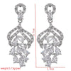 1 Pair Commute Water Droplets Plating Inlay Copper Zircon White Gold Plated Drop Earrings