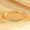 Glam Luxurious Shiny Square Copper 18k Gold Plated Silver Plated Zircon Bangle In Bulk