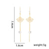 1 Pair Simple Style Ginkgo Leaf Inlay Copper Zircon Drop Earrings