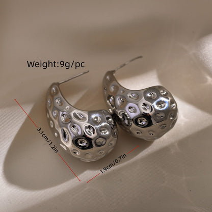 1 Pair Simple Style Water Droplets Plating Copper Ear Studs