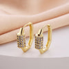 1 Pair Casual Simple Style Geometric Flower Bow Knot Plating Copper Hoop Earrings