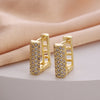 1 Pair Casual Simple Style Geometric Flower Bow Knot Plating Copper Hoop Earrings