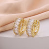 1 Pair Casual Simple Style Geometric Flower Bow Knot Plating Copper Hoop Earrings