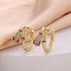 1 Pair Casual Simple Style Geometric Flower Bow Knot Plating Copper Hoop Earrings