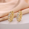 1 Pair Casual Simple Style Geometric Flower Bow Knot Plating Copper Hoop Earrings