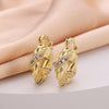 1 Pair Casual Simple Style Geometric Flower Bow Knot Plating Copper Hoop Earrings