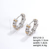 1 Pair Luxurious Simple Style Color Block Inlay Copper Zircon Earrings