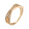 Casual Shiny Geometric Brass Platinum Plated Zircon Rings In Bulk