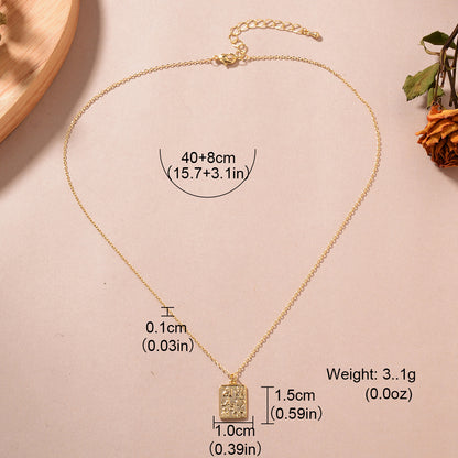 Ig Style Sweet Heart Shape Flower Copper 14k Gold Plated Pendant Necklace In Bulk