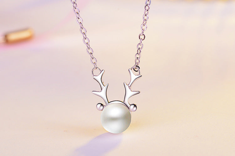 Sweet Deer Copper Artificial Pearls Necklace In Bulk