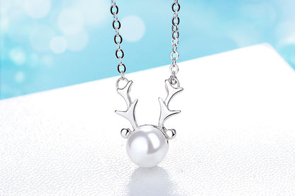 Sweet Deer Copper Artificial Pearls Necklace In Bulk