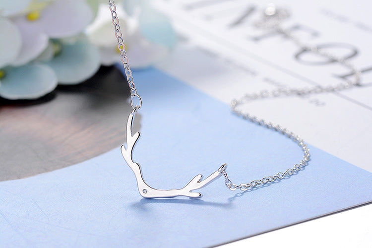 Simple Style Antlers Copper Zircon Necklace In Bulk