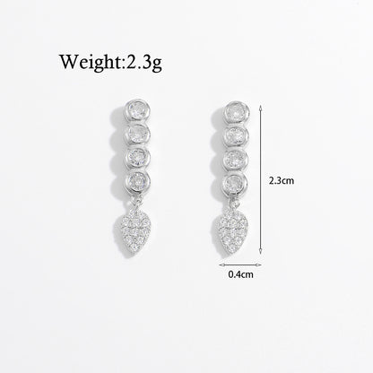 1 Pair Elegant Sweet Flower Snake Snowflake Plating Hollow Out Inlay Sterling Silver Pearl Zircon White Gold Plated Rhodium Plated Ear Studs