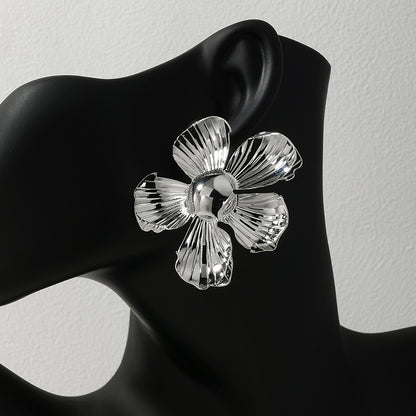 1 Pair Ig Style Classical Exaggerated Flower Alloy Ear Studs