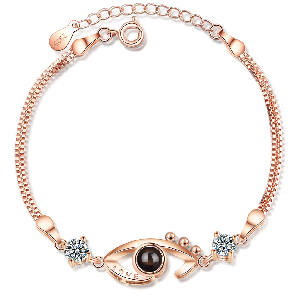 Simple Style Eye Copper Zircon Bracelets In Bulk