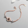 Simple Style Round Copper Zircon Bracelets In Bulk