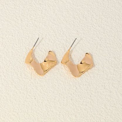 1 Piece Simple Style Commute C Shape Solid Color Plating Alloy Ear Studs