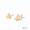 Simple Style Triangle Heart Shape Flower Plating Steel Ear Studs