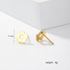 Simple Style Triangle Heart Shape Flower Plating Steel Ear Studs