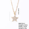 Hip-hop Simple Style Pentagram Copper Rose Gold Plated White Gold Plated Gold Plated Zircon Jewelry Set In Bulk