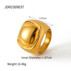 Ig Style Square Stainless Steel Plating 18k Gold Plated Rings